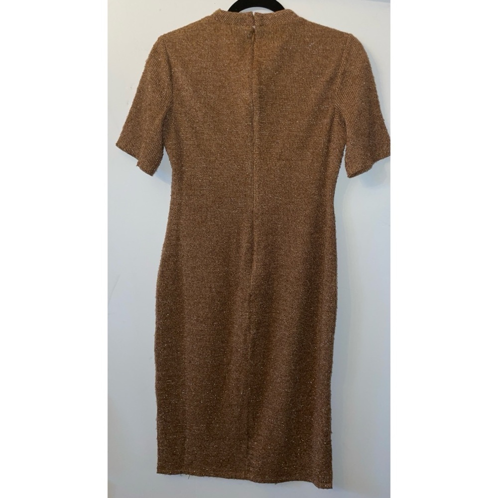 INC Brown Gold Knit Dress - Picture 3 of 8
